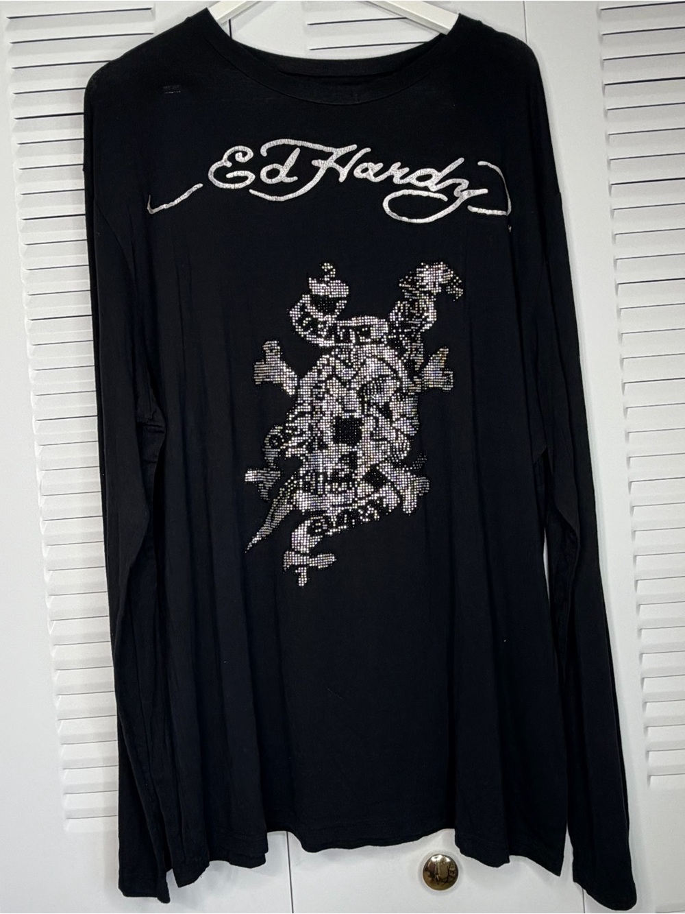 Ed Hardy Christian Audigier Sequin Tiger Tee XL
